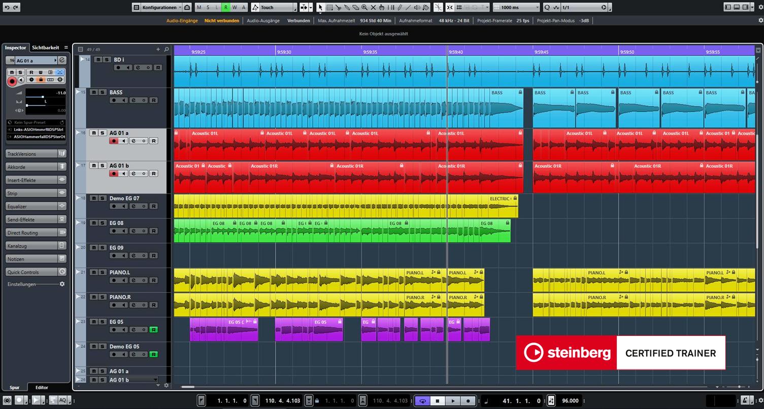 Workshop Cubase Screenshot