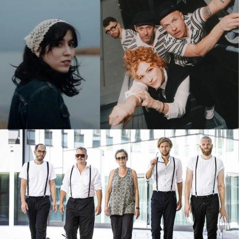 Collage KAM Nomiierte bei Amadeus Awards 2026: OSKA, Marina and Th Cats und 5/8erl in Ehr'n