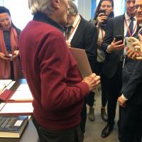 Austrian delegation for culture and science and visited the Albert Einstein Archives